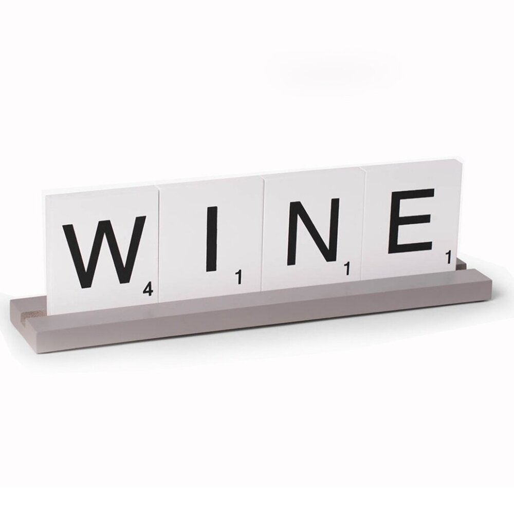 Wine Scrabble Design Sign